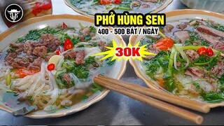 Phở Hùng Sen xào lăn, tái chín / ngày 500 Bát / Chỉ bán buổi sáng #Hanoifood