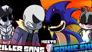 【官方双语】SONIC.EXE和TAILS.EXE遇到了KILLER SANS和LOST SILVER! 【FNF与Undertale动画】