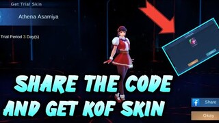 Get KOF Skin Event  Share With Your Friends To Get More Rewards