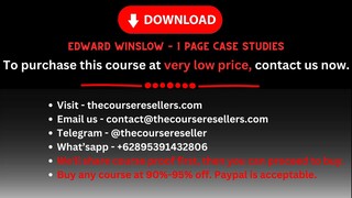 Edward Winslow – 1 Page Case Studies