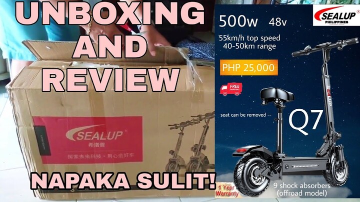 BEST BUDGET E SCOOTER || SEALUP E SCOOTER PH || unboxing and review || NAPAKA SULIT!!