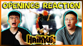 SO COOL!! | Haikyuu!! Openings 1-7 REACTION