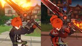 Diluc NEW Skin vs Classic Outfit (Side by side) - Genshin Impact