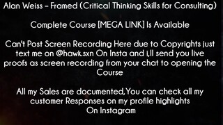 Alan Weiss Course Framed (Critical Thinking Skills for Consulting) Download