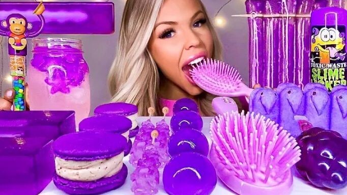 asmr purple dessert🥰