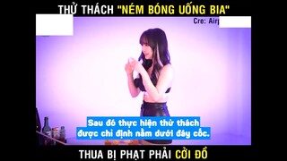 Thử thách Ném bóng uống bia - #giaitri