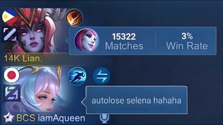 I USED THE RAREST SELENA ACC IN MLBB!! 😂 (I prank my teammates)