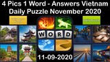 4 Pics 1 Word - Vietnam - 09 November 2020 - Daily Puzzle + Daily Bonus Puzzle - Answer -Walkthrough