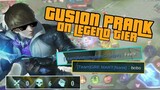 GUSION PRANK | 0-6 NOOB GUISION | GAMEPLAY IN LEGEND RANK | PRACTICE SA RANK