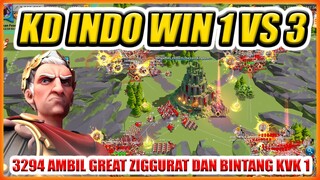 KD INDO 3294 ALIANSI PANCASILA EMPIRE WIN KVK 1 VS 3 DAN AMBIL GREAT ZIGGURAT SENDIRI !!