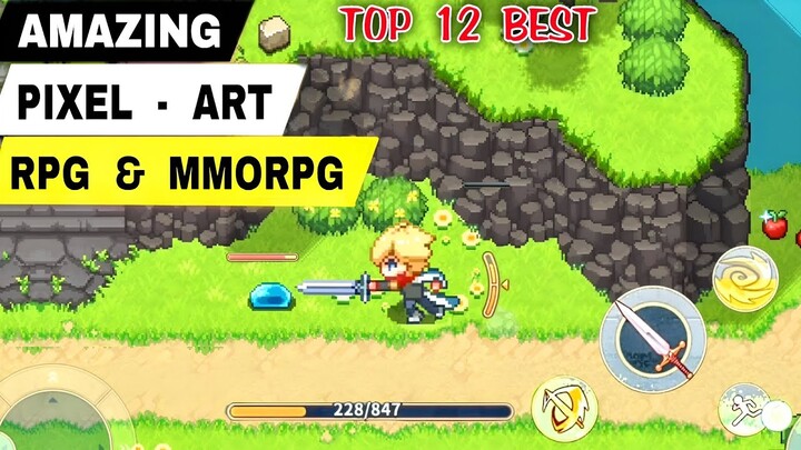 Top 12 AMAZING Best PIXEL ART RPG games for Android & iOS | Pixel-Art MMORPG game mobile