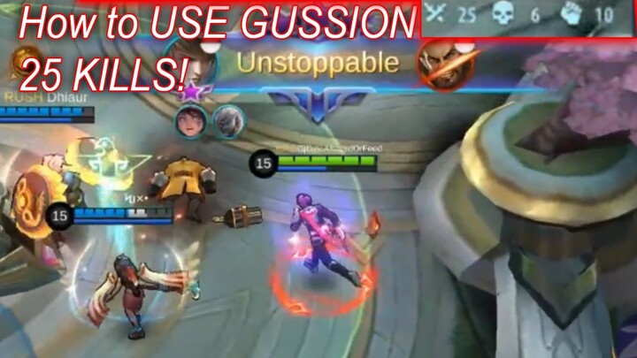 How to use Gussion Gameplay Mobile Legends by my editor hhhh