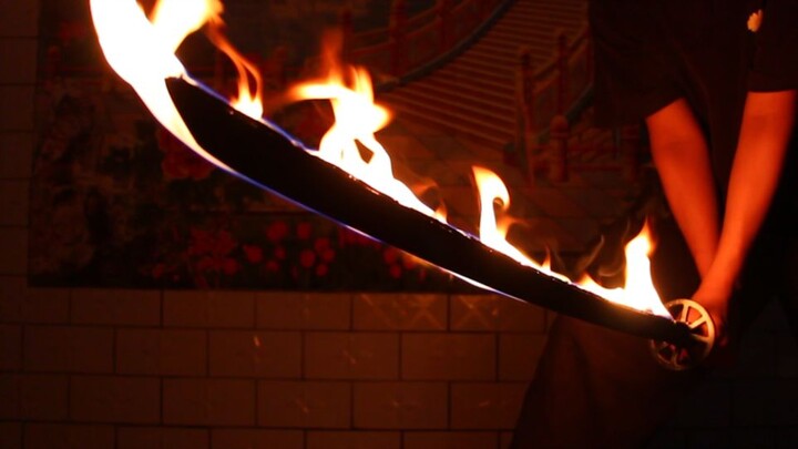 It took two months to perfectly restore Tanjiro Nichirin Sword and Fire God Kagura