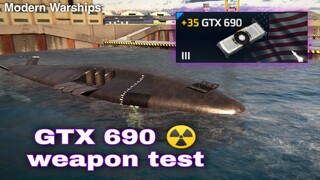 Modern Warships: GTX 690 Nuclear ☢️ Missile weapon test.