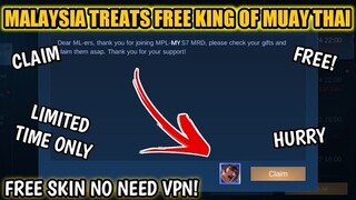 CLAIM FREE CHOU KING OF MUAY THAI SKIN FROM MALAYSIA HURRY LIMITED TIME MOBILE LEGENDS 2021