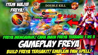 FREYA ITEM BARU❗ EMBLEM FREYA EXP LANE & BUILD FREYA TERSAKIT 2023❗TUTORIAL & GAMEPLAY FREYA TERBARU