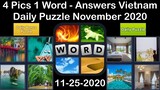 4 Pics 1 Word - Vietnam - 25 November 2020 - Daily Puzzle + Daily Bonus Puzzle - Answer-Walkthrough