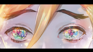 [Painting]Illustration of Douma with colorful eyeballs|<Demon Slayer>