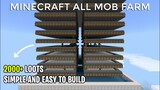 Minecraft Bedrock: All Mob Farm 1.17 Tutorial - Zombie, Skeleton, Spider, Creeper Farm (ALL in ONE)