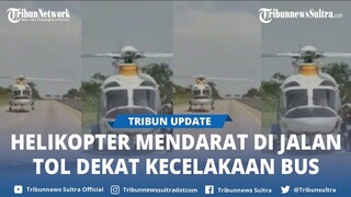 Viral Helikopter Mendarat di Jalan Tol Dekat Kecelakaan Bus Rosalia Indah, Siapa Pemiliknya?