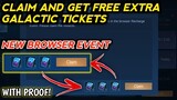 NEW BROWSER EVENT! GET FREE EXTRA GALACTIC TICKETS IN STAR WARS EVENT! MOBILE LEGENDS