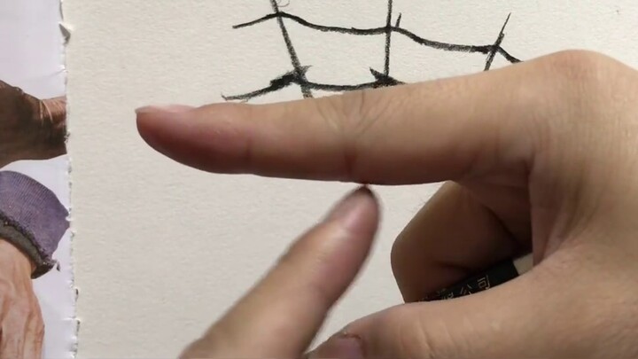 Hands - (1) Fingers. Immediate dry goods - self-study sketch