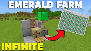 Easy INFINITE Emerald Farm Tutorial in Minecraft Bedrock (glitch)