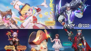 AOV New Skin Rourke, Elsu, Alice, Liliana, Ishar | AOV X HoK - Arena of Valor