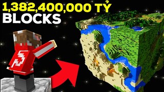 Cần Bao Nhiêu Blocks Để Lấp Đầy Thế Giới Minecraft