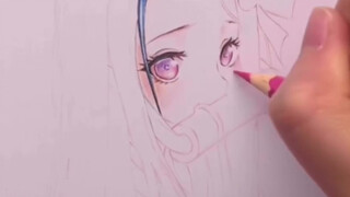 [Gambar]Menggambar Kamado Nezuko Dengan Pensil Warna