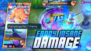 FANNY'S INSANE DAMAGE WILL MAKE THE ENEMY DISAPPEAR IN SECONDS! | RANK GAMEPLAY | MLBB