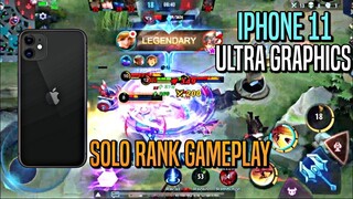 iPhone 11 | Ultra Graphics Settings | Fanny SOLO RANK GAMEPLAY | MLBB