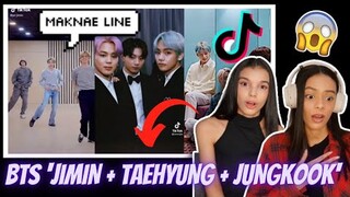 VMINKOOK (Jimin, Taehyung, Jungkook) BTS TIKTOK Compilation - REACTION 💜😱 BTS Maknae Line 💜🥵