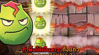 ทำพื้นให้เป็นลาวาทั้งแถว Plant vs Zombie 2