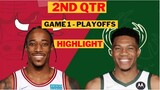 Milwaukee Bucks vs Chicago Bulls Highlights round 1 playoffs 2nd QTR | April 17 | 2022 NBA Season