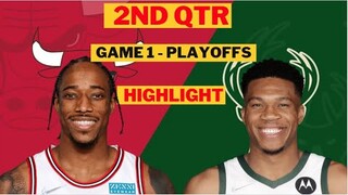 Milwaukee Bucks vs Chicago Bulls Highlights round 1 playoffs 2nd QTR | April 17 | 2022 NBA Season