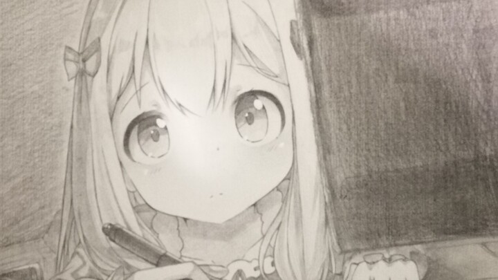 [วาดด้วยมือโดย Fire Dragon Grass/Eromanga] วาดซากิริแสนน่ารักด้วยดินสอ