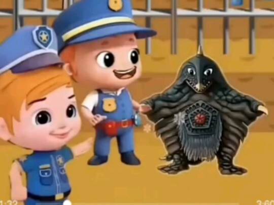 Little policeman catches bad guys!