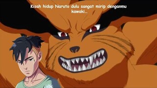 Boruto Episode 201 - Kawaki nangis mendengar cerita kurama tentang masalalu Naruto