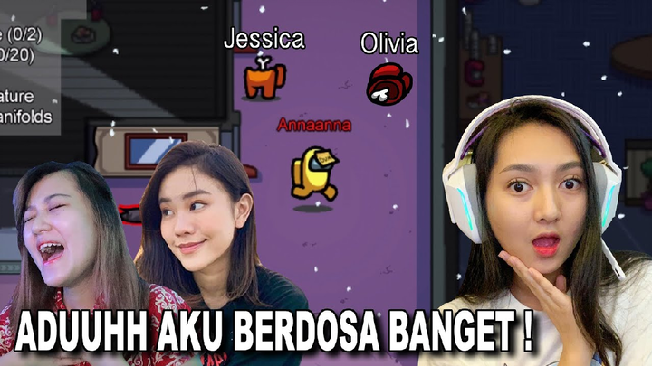 Tukang bohong terbaik di AMONG US ! FT Jessica Jane , Olivia gosandra, RRQ Vivi dll