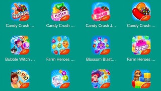 Candy Crush Friends,Candy Crush Soda Saga,Candy Crush Jelly,Candy Crush Saga,Bubble Witch 3 Saga