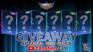 Giveaway SKIN Mobile Legends GRATIS Spesial 30K Subscribers