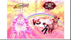 Cure Happy (Smile Precure / Ultra Form) Vs Lucifer (Hazbin Hotel) /Request by: @Curehappyandbloom