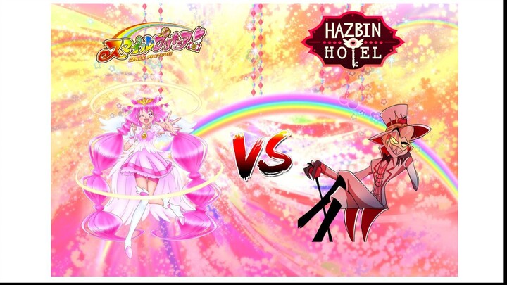 Cure Happy (Smile Precure / Ultra Form) Vs Lucifer (Hazbin Hotel) /Request by: @Curehappyandbloom