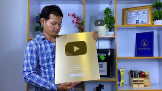 Unboxing YouTube Gold Play Button 1+ Million Subscribers 😍