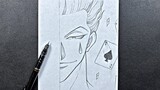 Anime sketch | how to draw hisoka half face - step-by-step