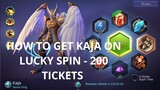 TRICKS AND TIPS HOW TO GET KAJA HERO ON LUCKY SPIN MOBILE LEGENDS