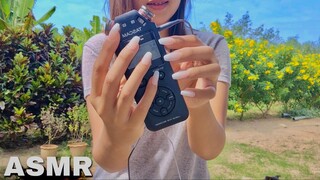 ASMR | Mouth Sounds w/ Tascam Tapping & Touching ft. Nature Sounds 🍃