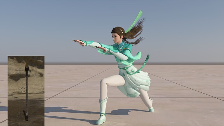 [4K] Martial Arts Animation_Yue Qing Shu_Tian Gang 36-style Judge's Penmanship
