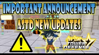 IMPORTANT ANNOUNCEMENT FOR ASTD NEW UPDATES!